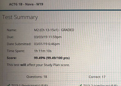 會計(jì)網(wǎng)課Test代考案例